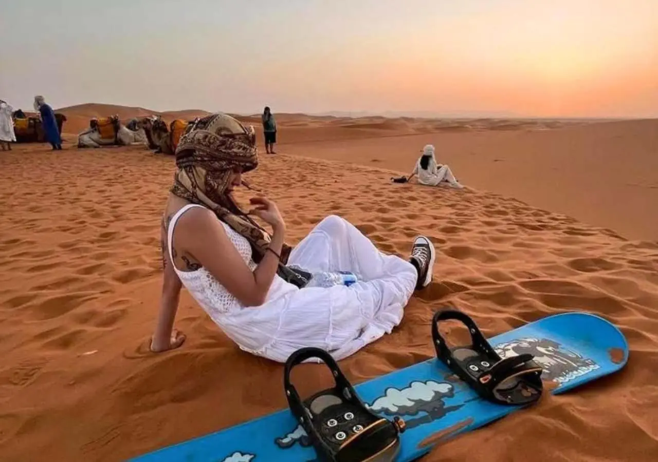Desert relaxation at Tinariwen Luxury Camp in Merzouga