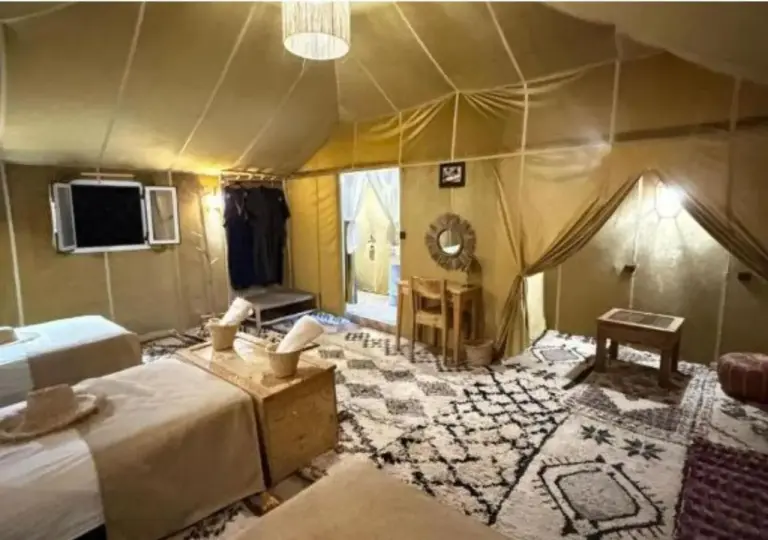 Family tent at Tinariwen Luxury Camp in Merzouga
