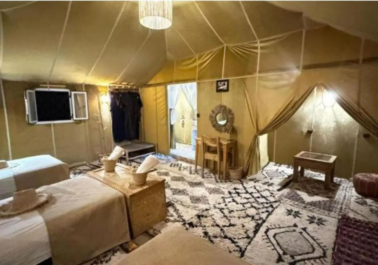 Family tent at Tinariwen Luxury Camp in Merzouga