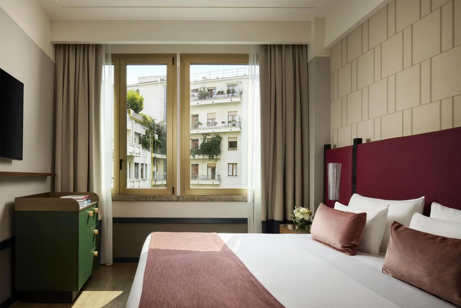 Gästezimmer im Tivoli President Milano Hotel mit zwei Einzelbetten