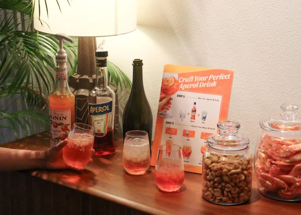 Aperol Drink Station at Tokyu Stay Yotsuya in Shinjuku, Tokyo