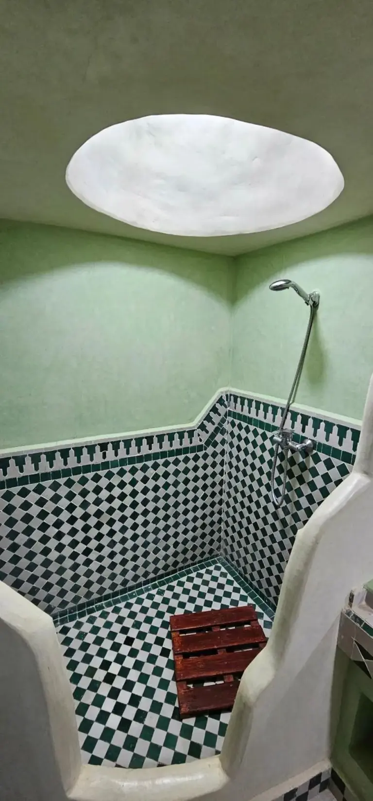 Stylish shower area at Traditional Riad Merzouga Dunes