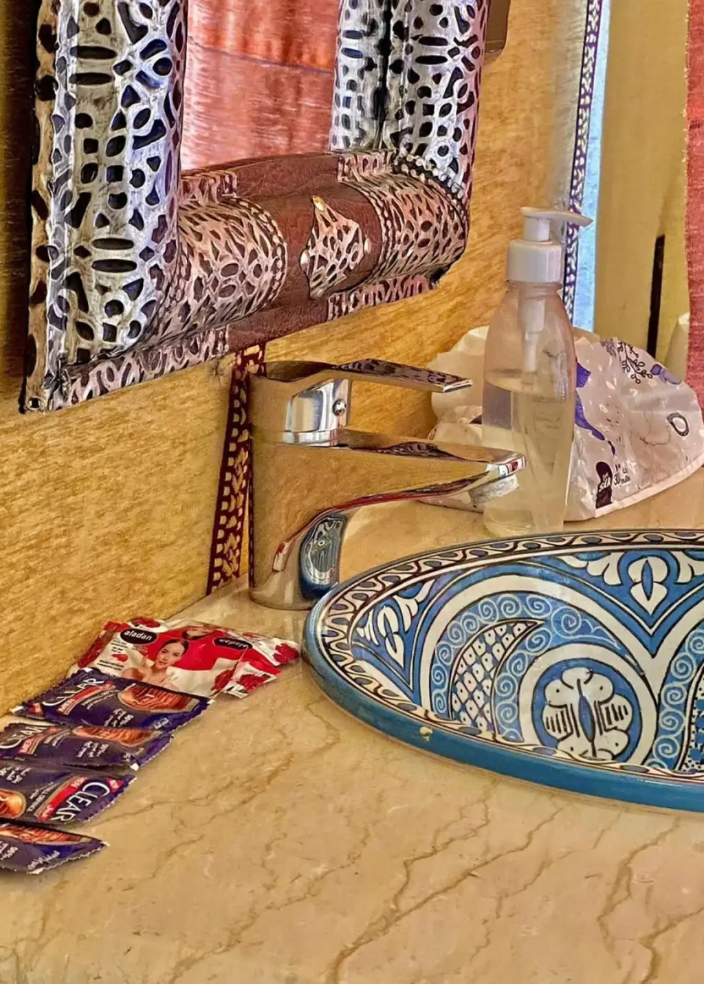 Guests dining indoors at Tudert Luxury Camp in Merzouga