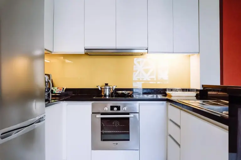 Urbana Langsuan Hotel kitchen space with appliances