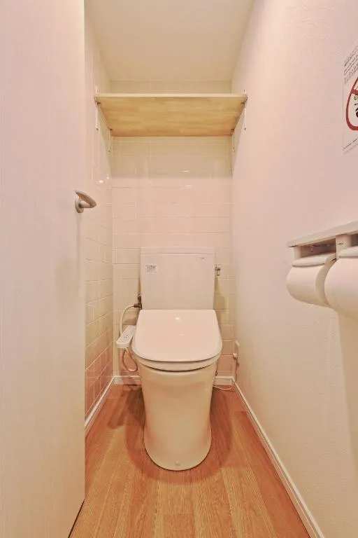 Compact bathroom at V Close to Olympic Stadium Sendagaya C in Tokyo