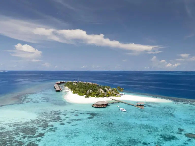 Vue aérienne de V Villas Maldives à Mirihi - MGallery Collection