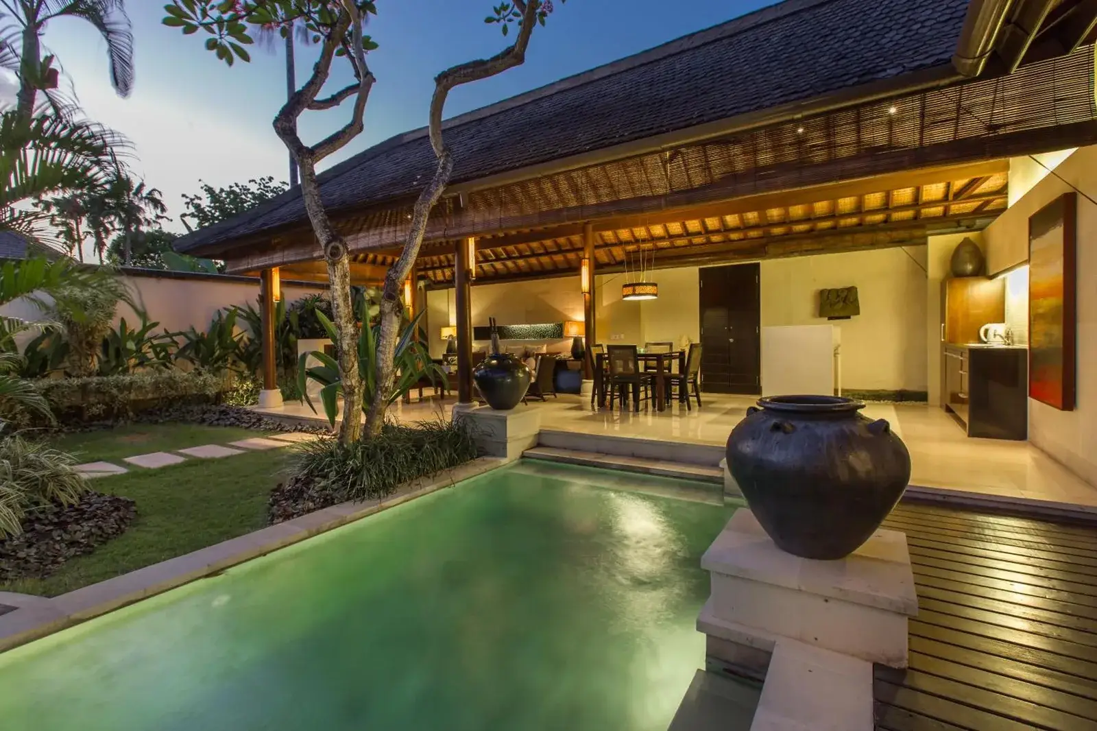 Evening view of villa at Villa Air Bali Boutique Resort and Spa