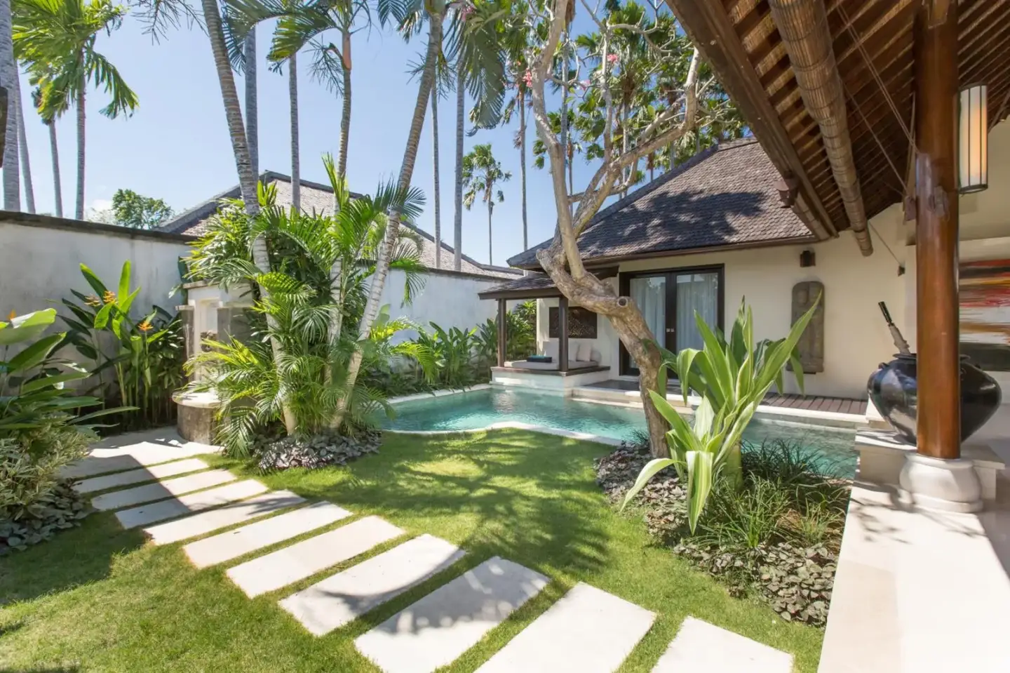 Tropical garden view at Villa Air Bali Boutique Resort and Spa
