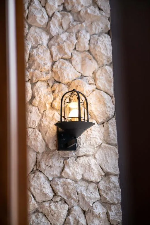 Decorative wall lighting at Villa Camilia Puncak