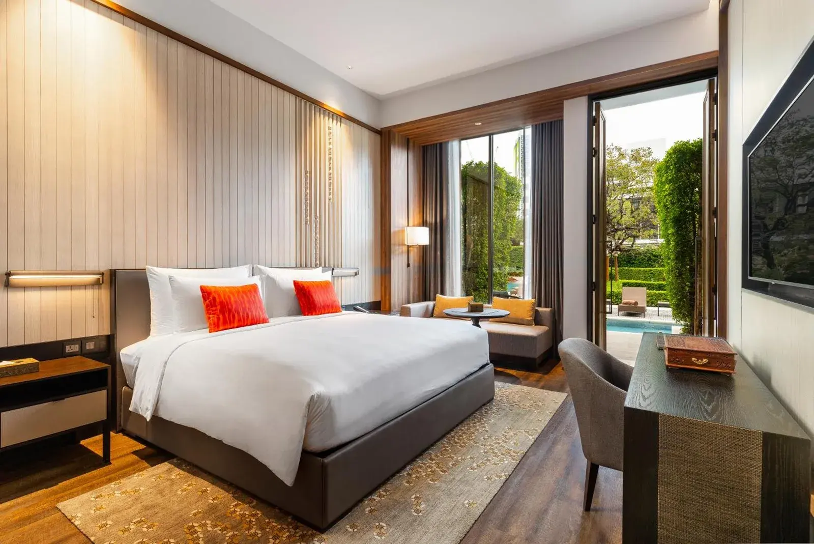 chambre avec vue sur le jardin du Villa Deva Resort & Hotel Bangkok