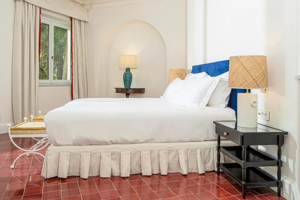 Stylish guest room design at Villa Helios Capri