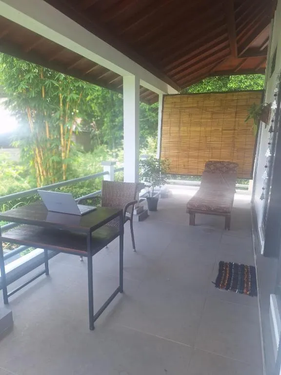 Outdoor workspace at Villa Markisa Pakisan in Bali.