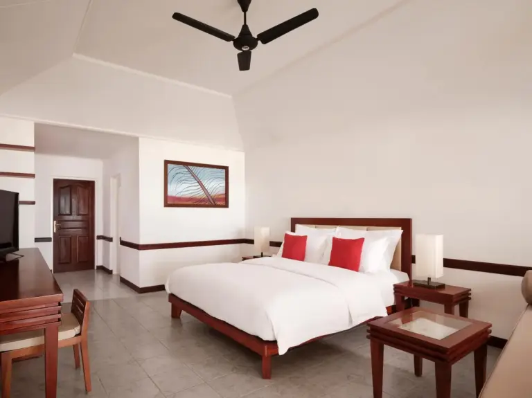 Elegant bedroom at Villa Nautica Paradise Island Resort in Villingili