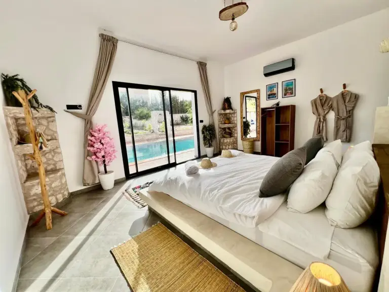 Spacious bedroom at Villa Serinie in Essaouira