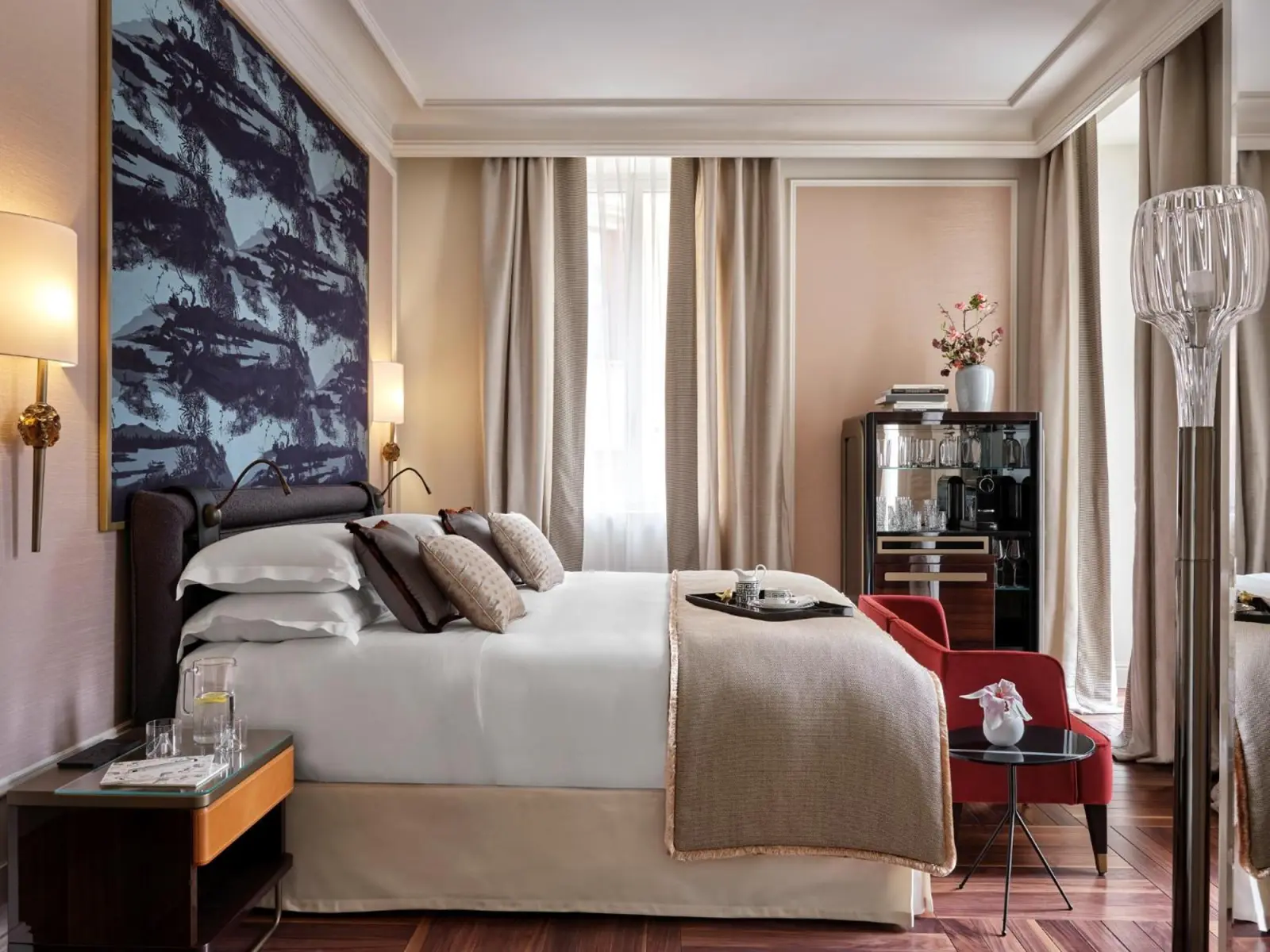 Luxury bedroom in VISTA Verona hotel, Verona, Italy