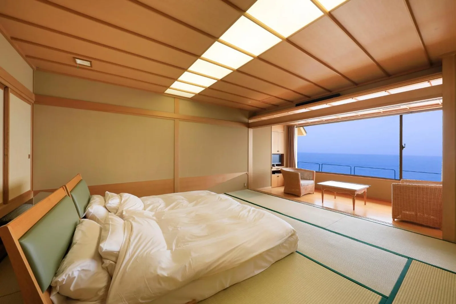 Habitación con vistas al océano de Wakamatsu Hot Spring Resort