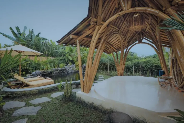 Wasita Eco Villa Ubud garden view from lounge