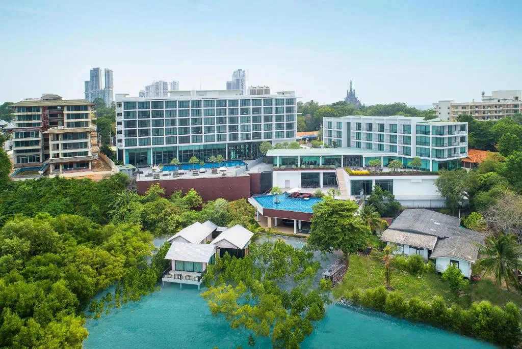 Way Hotel Pattaya exterior view showcasing its beautiful architecture