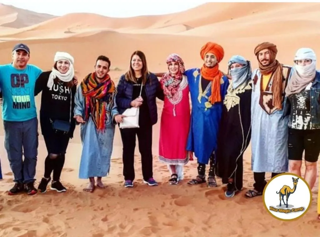 Group of friends at Your Magic Camp in Merzouga