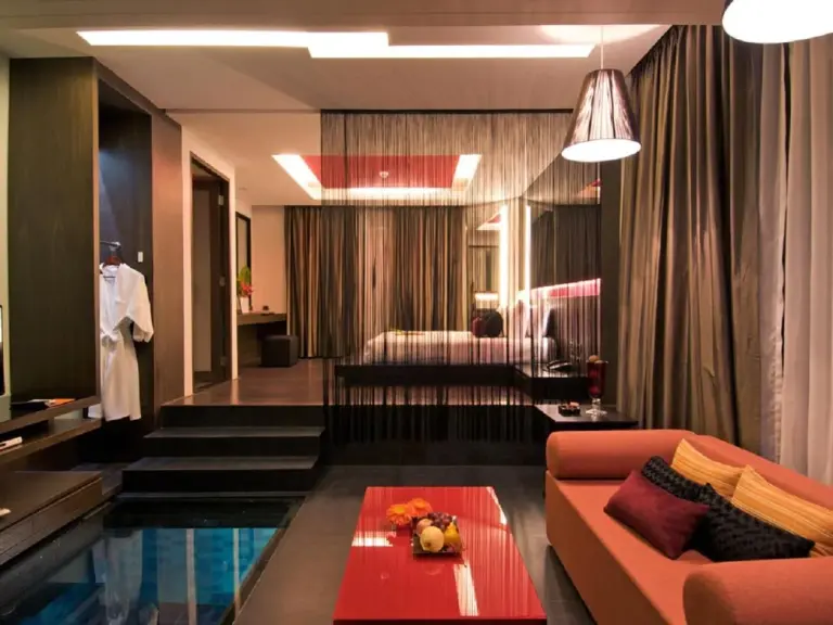 Z Through By The Zign suite living area with stylish decor in Pattaya