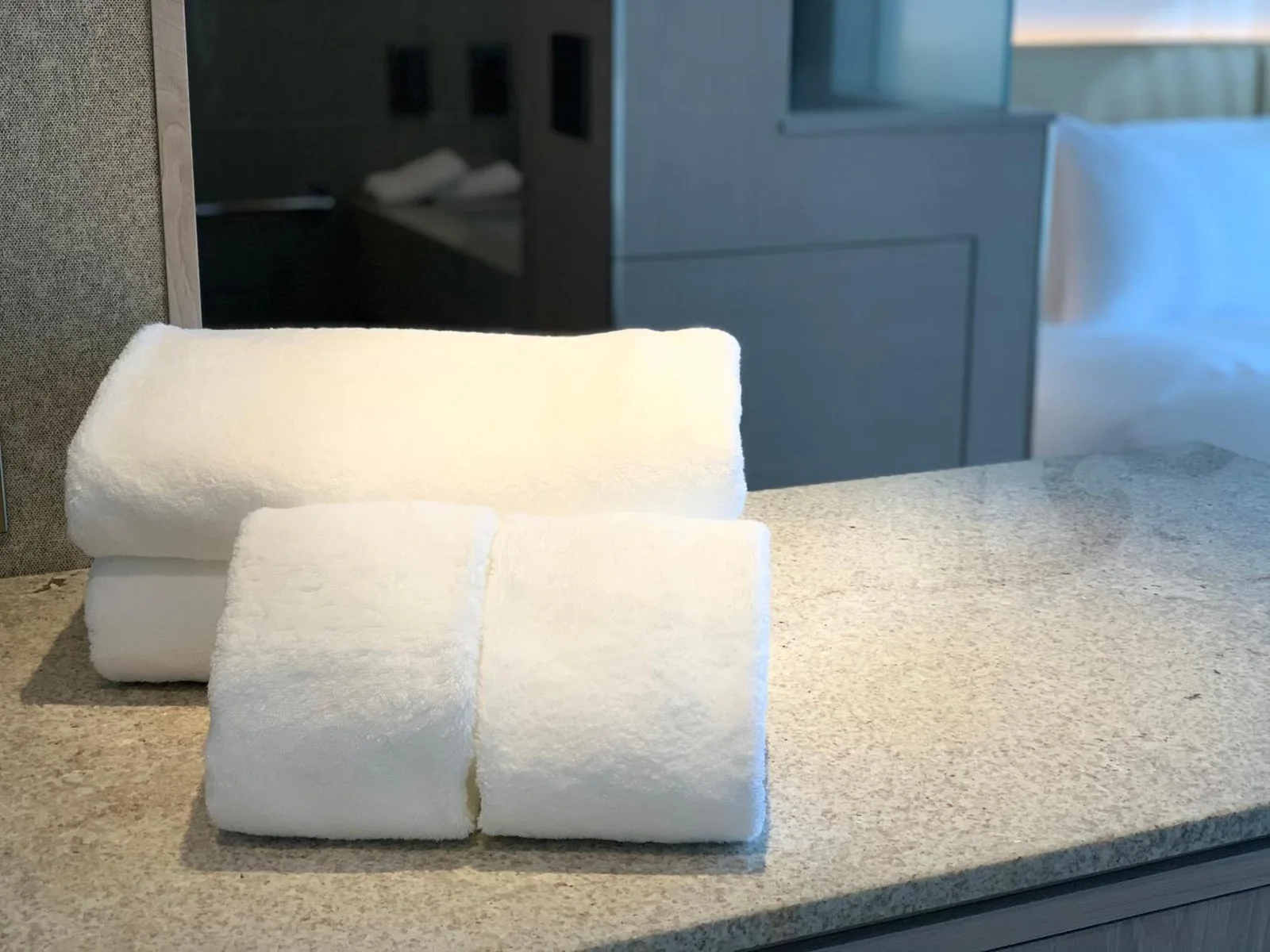 Zentis Osaka bath towels ready for use