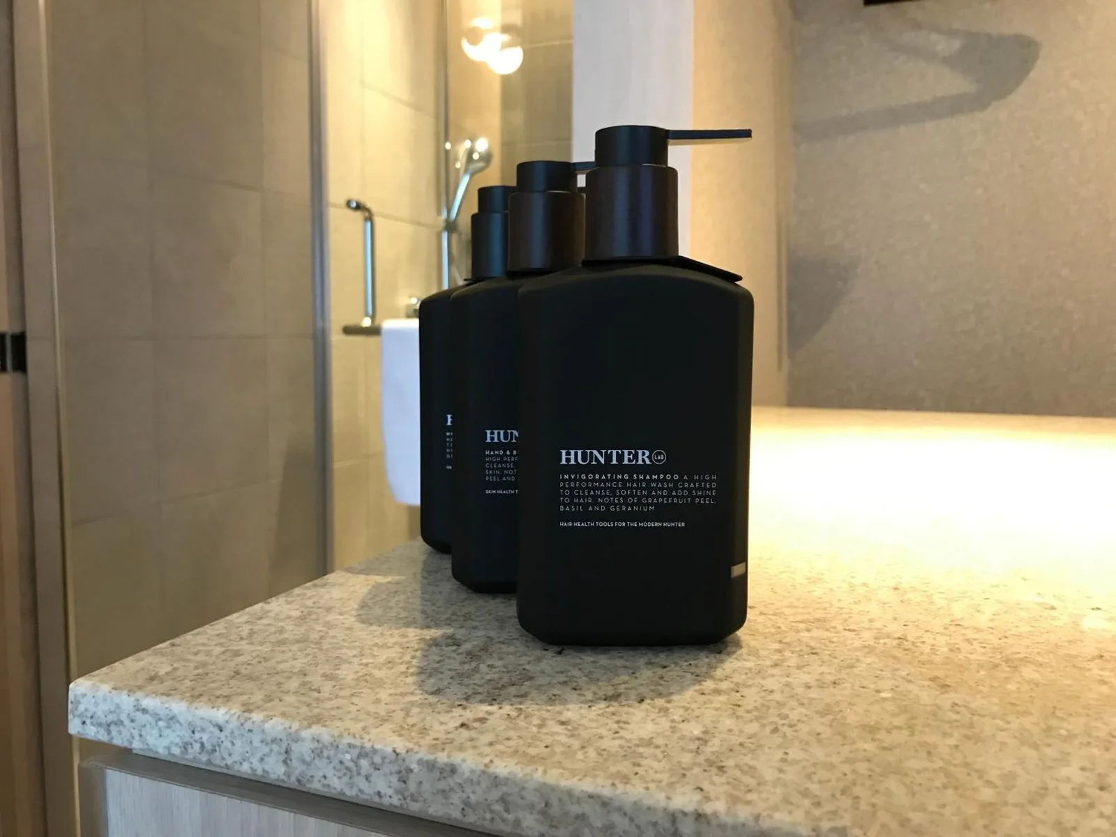 Zentis Osaka hair care products in the bathroom