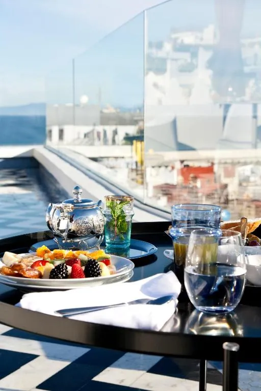 Breakfast on terrace at Riad Dar Saba, Tangier